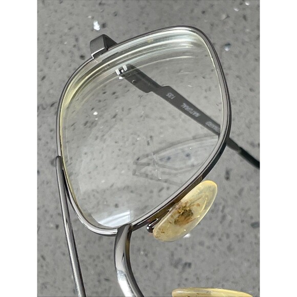 Marchon Leonard Natural Eyeglasses Frames ONLY 53-20-135 metal full rim aviator main image 5